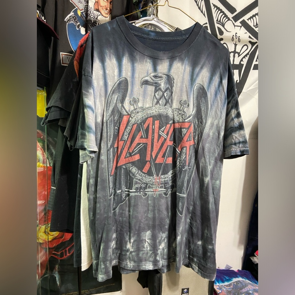 Liquid Blue slayer tie dye band tee shirt